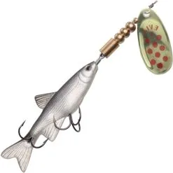 CUILLER TOURNANTE EVIA MINNOW MOD 11BIS NATUREL - OR POINTS ROUGES
