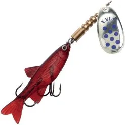CUILLER TOURNANTE EVIA MINNOW MOD 11BIS ROUGE - ARGENT POINTS BLEUS