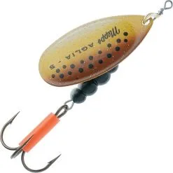 CUILLER TOURNANTE MEPPS AGLIA FLUO MICROPIGMENTS BROWN TROUT