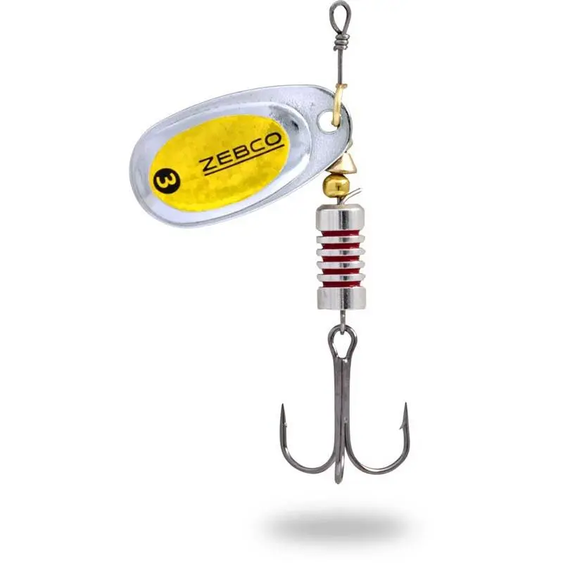 CUILLER TOURNANTE ZEBCO TROPHY Z-SWIRL SILVER / HOLO GOLD